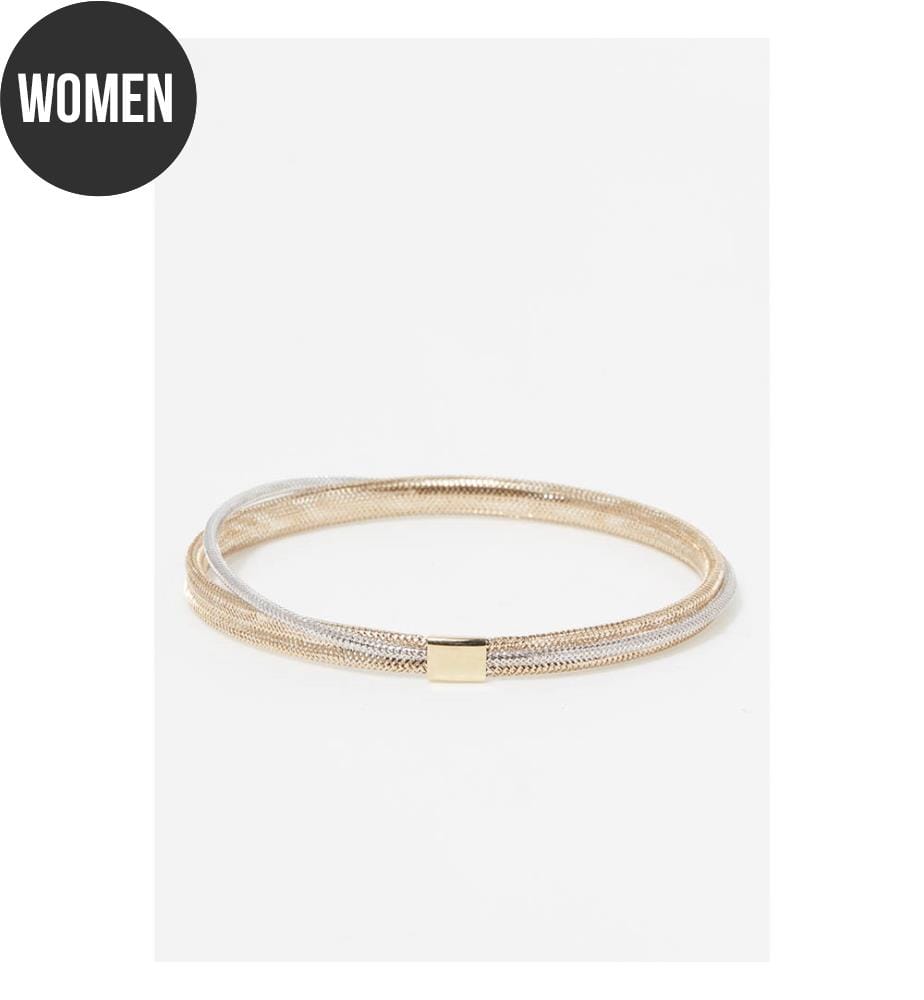 Armband "Matera" Zweifarbiges Gold 375/1000