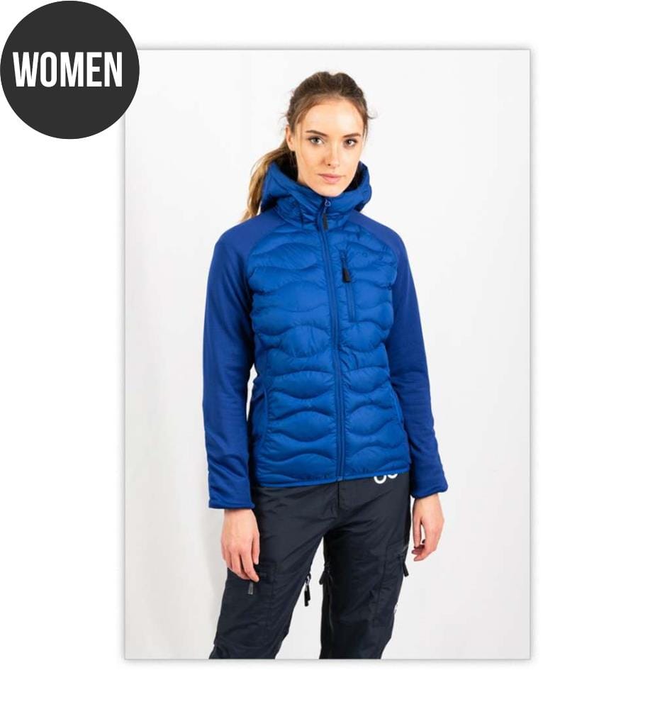 Doudoune Isolante Hybride Ecoactive Avec Capuche - Bleu