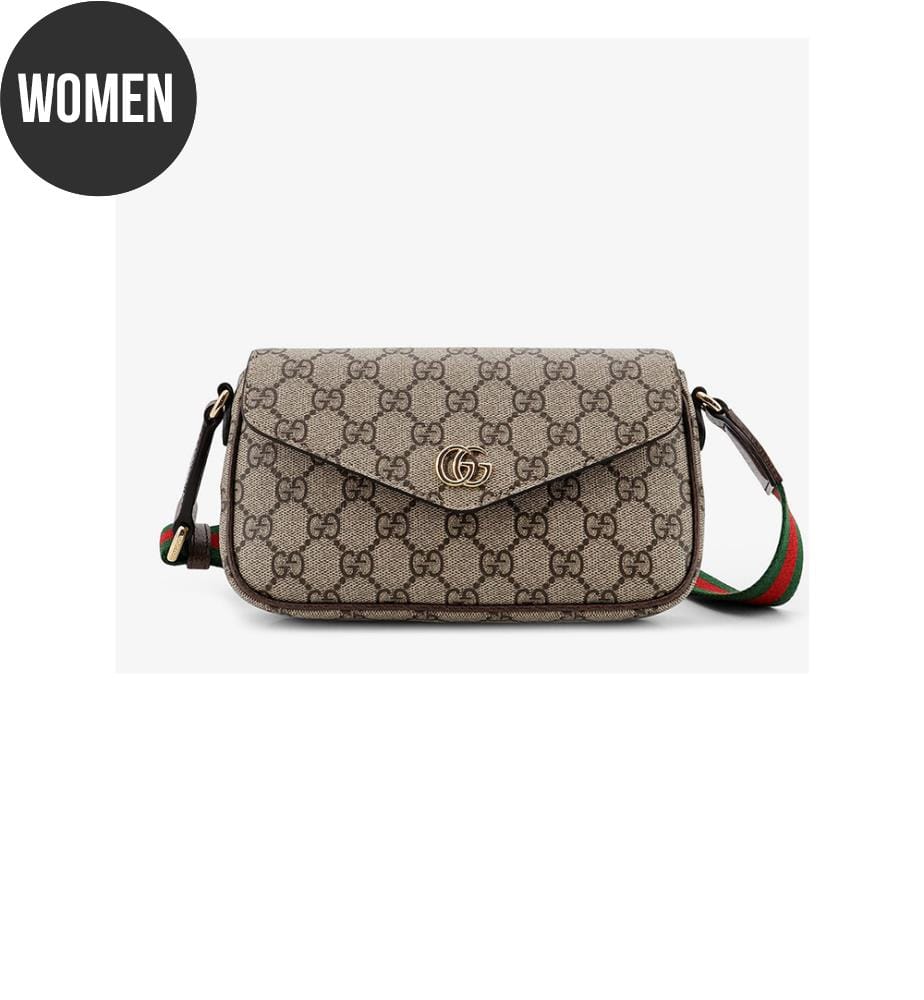 Borsa a tracolla in tessuto Ophidia Supreme - Beige