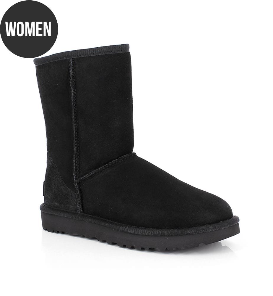 Leder-Stiefeletten Classic Short II - Schwarz