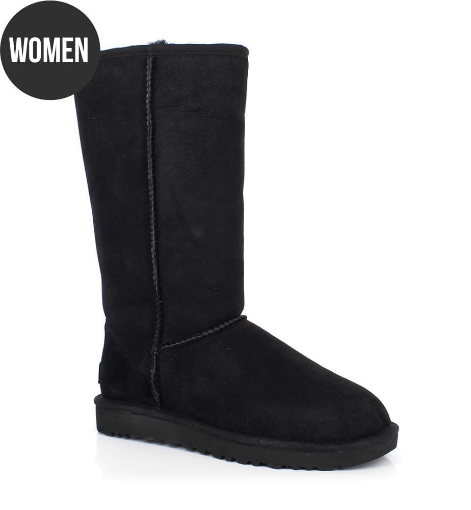 Lederstiefel Classic Tall II - Schwarz