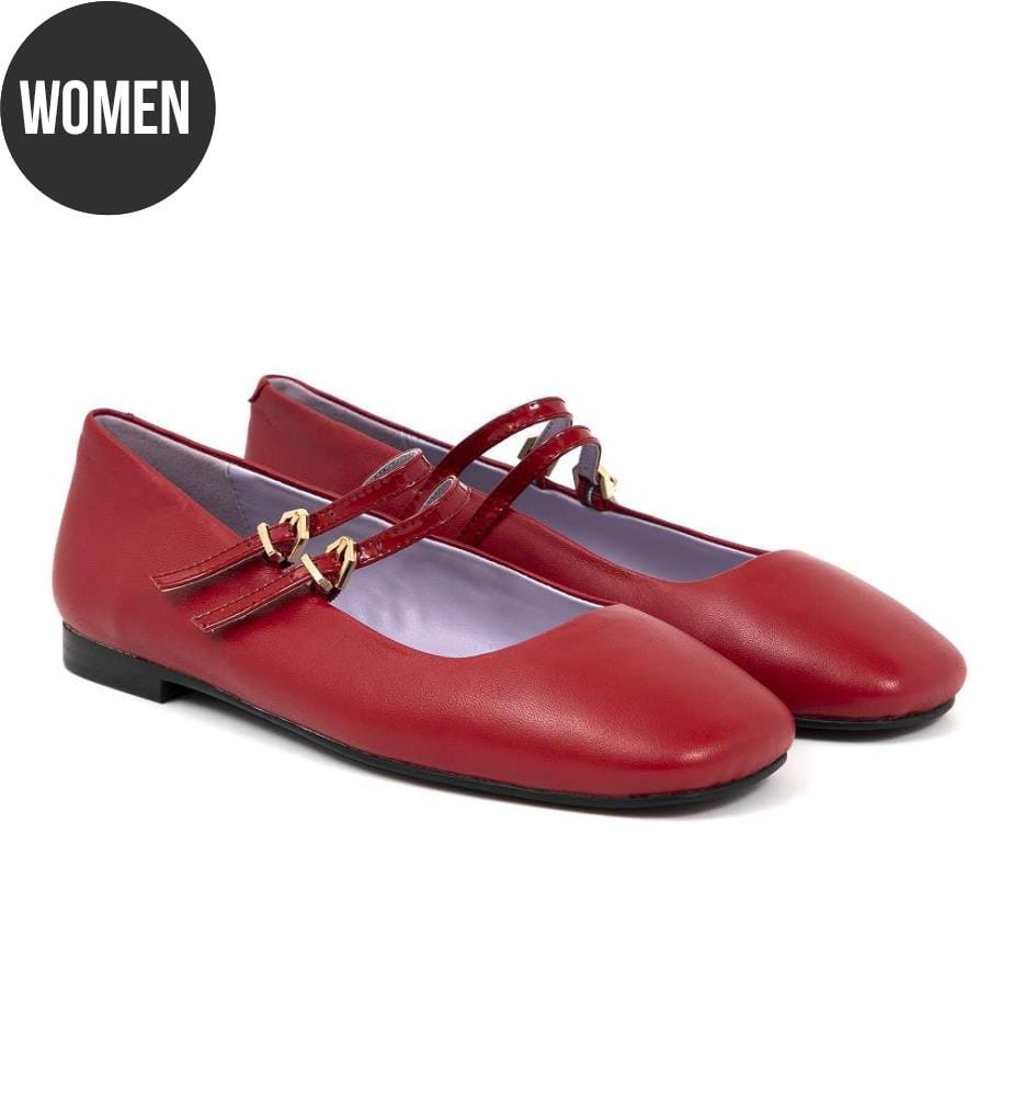 Ballerina-Schuhe - Burgunderrot