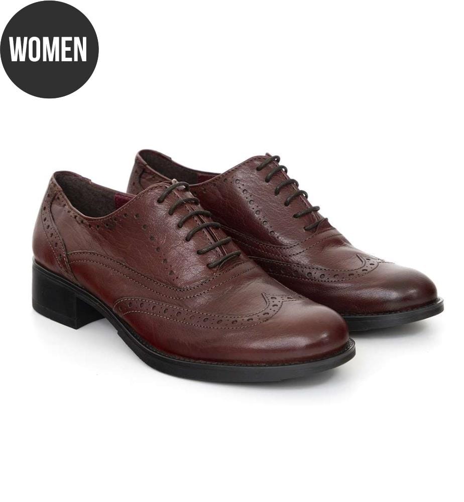 Scarpe da interno in pelle - Borgogna