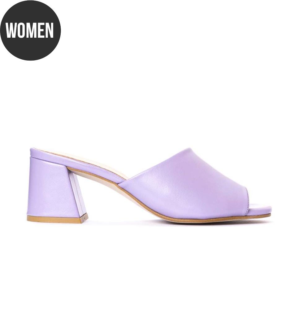 Anziehschuhe aus Leder - Lila