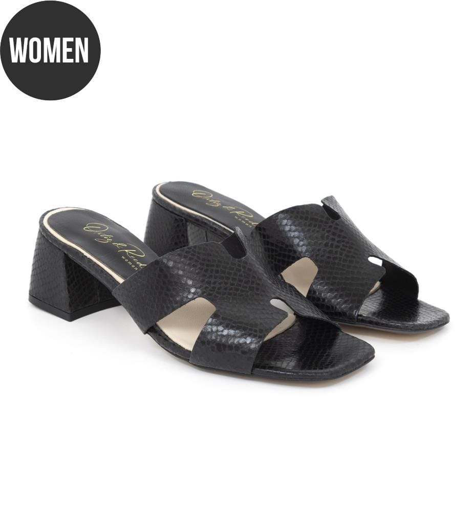 Ledersandalen - Schwarz