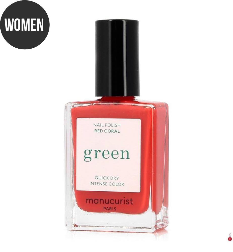 Smalto per unghie verde rosso corallo - 15 ml