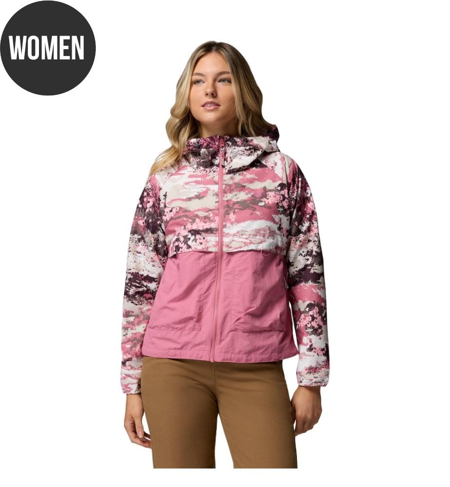 Spire Valley™-Windjacke mit Kapuze und Aufdruck - Rosa