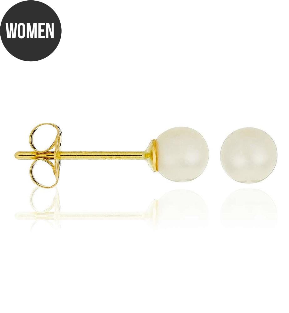 Ohrringe My Pearl - Gelbgold 375/1000 Weisse Perlen