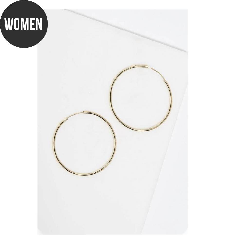 Ohrringe Créoles Lisses 30mm - Gelbgold 375/1000