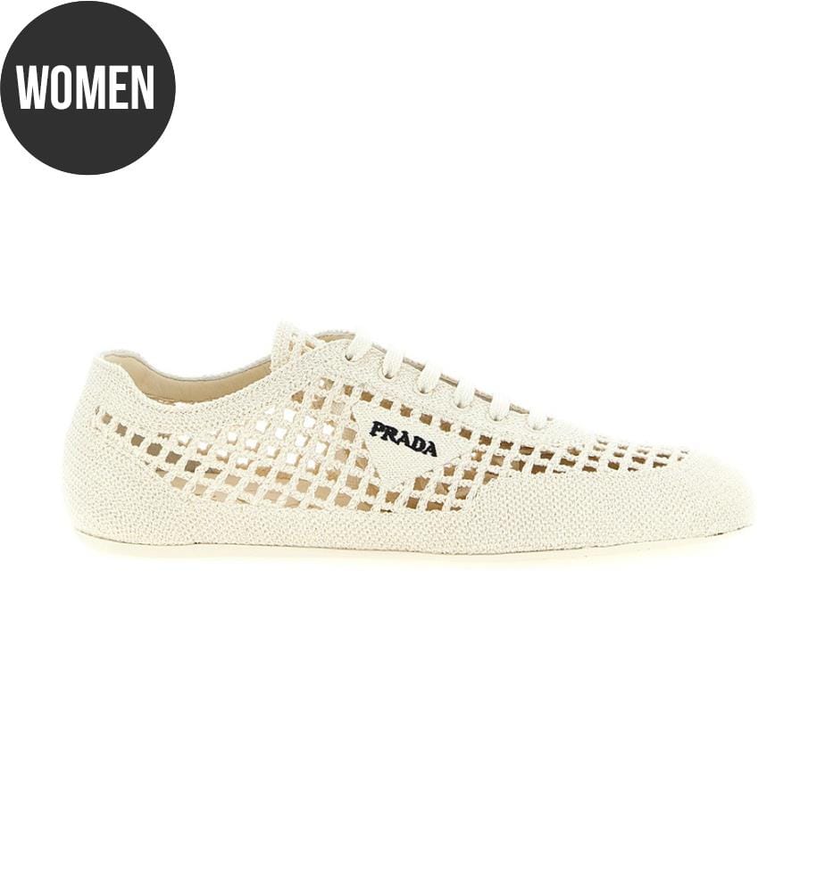 Scarpe da ginnastica Collapse lavorate all'uncinetto e a maglia - Bianco