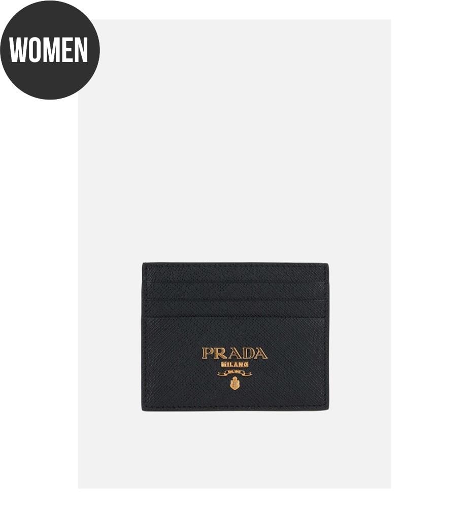 Étui cartes cuir Saffiano - Noir