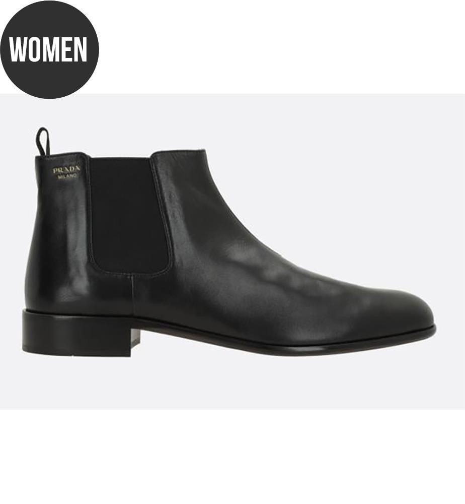 Bottes Chelsea en cuir Lux - Noir