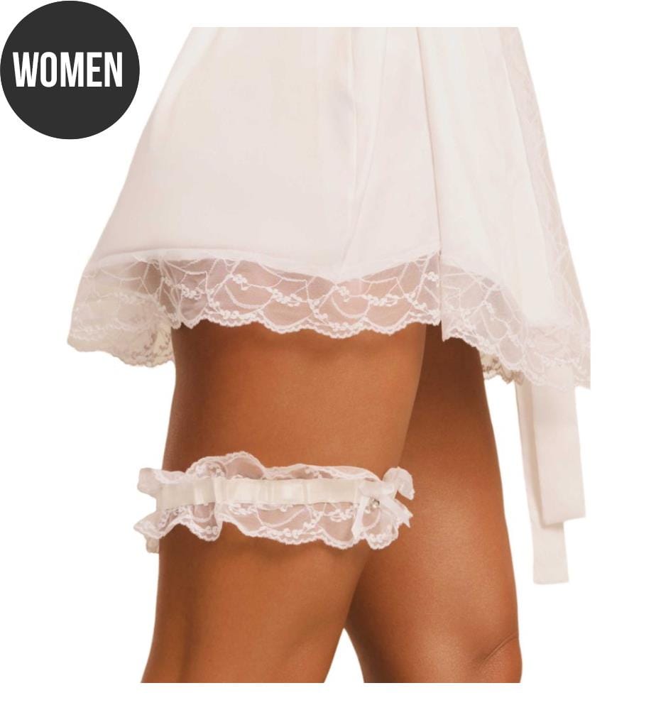 Weddya – weisses Strumpfband