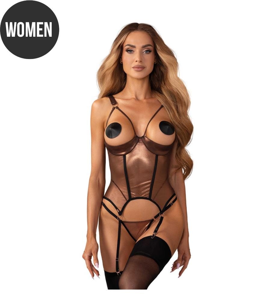 Korsett und String Soranna - Bronze