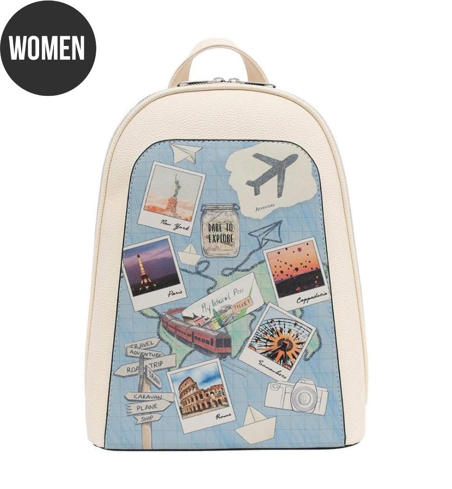 Sac à Dos en cuir végétal - Dare to Explore Design - Blanc