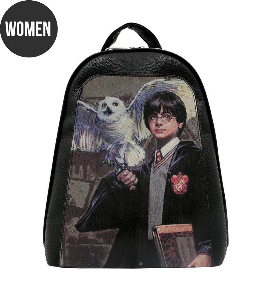 Sac à Dos en Cuir végétal - Harry et Hedwig Harry Potter - Noir