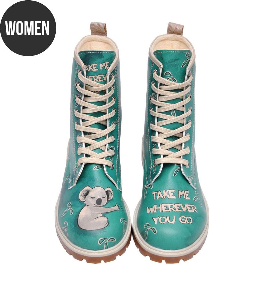 Bottes Koala - Turquoise et Beige