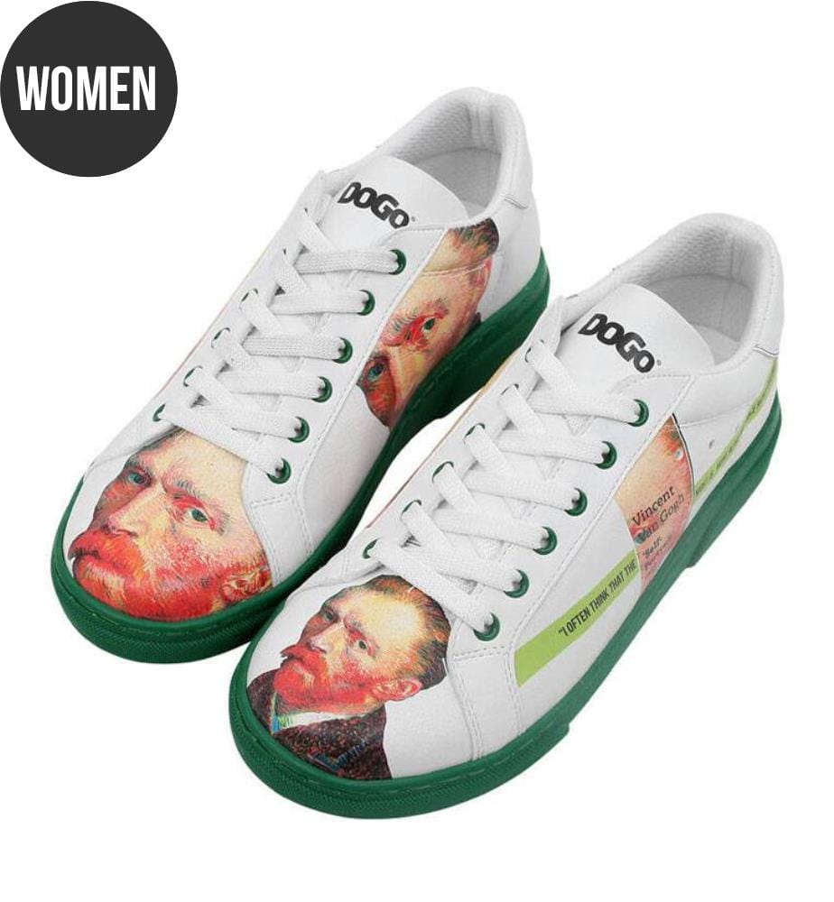Sneaker aus pflanzlich gegerbtem Leder Selbstporträt von Vincent van Gogh - Weiss