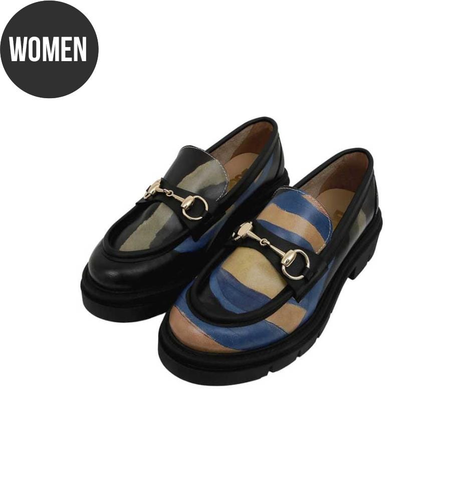Mehrfarbige Loafers aus Veganleder - Window Design