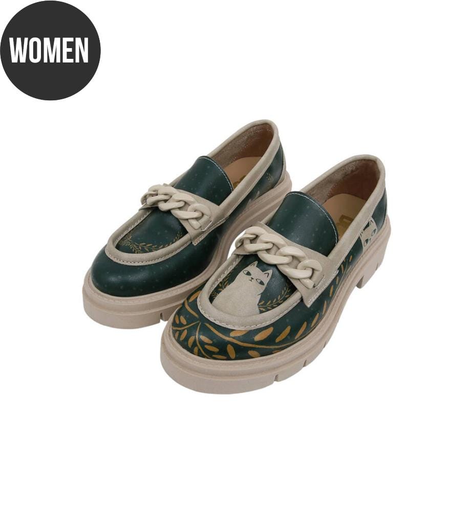 Mocassins verts en cuir Végétal - I Do What I Want Design