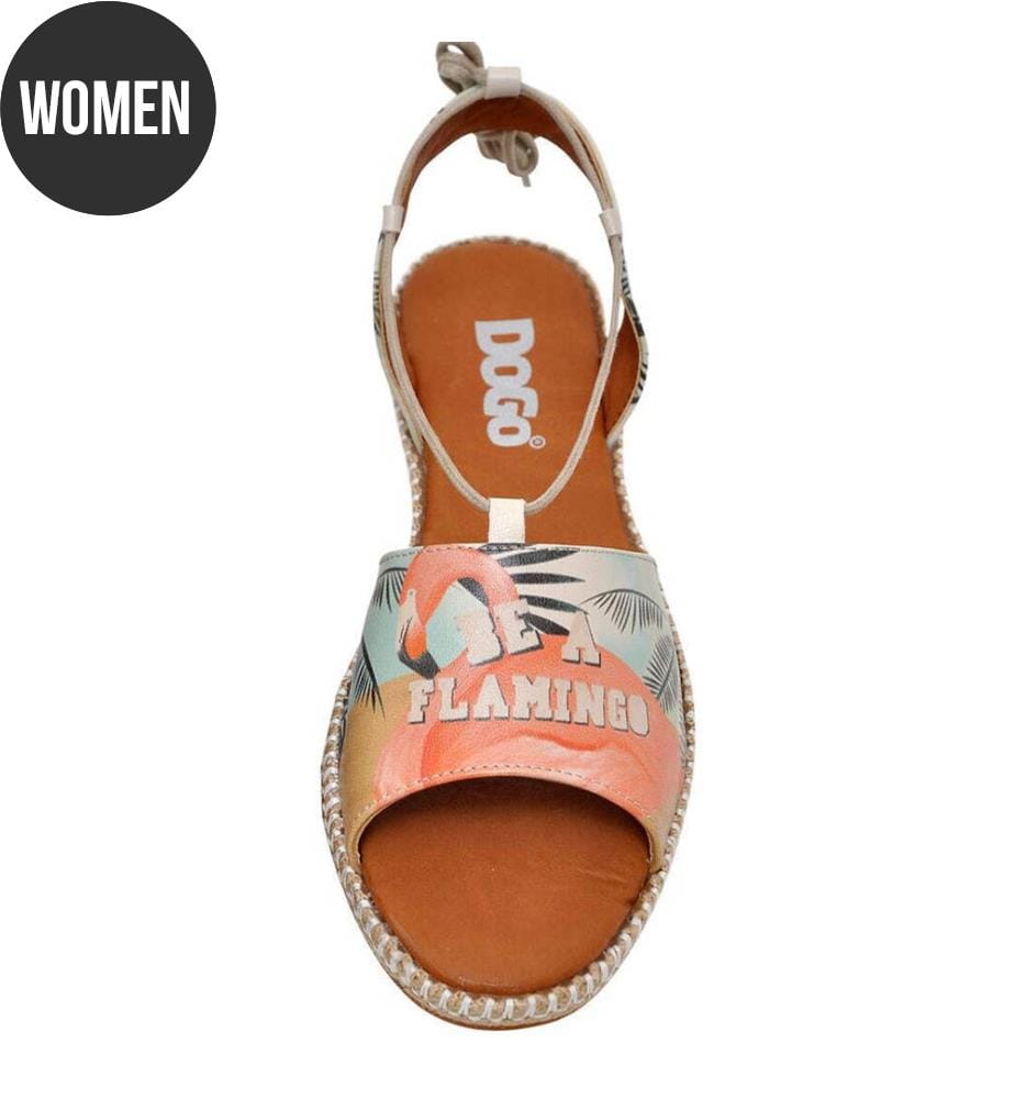 Mehrfarbige Schnürsandalen aus veganem Leder - Be a Flamingo Design