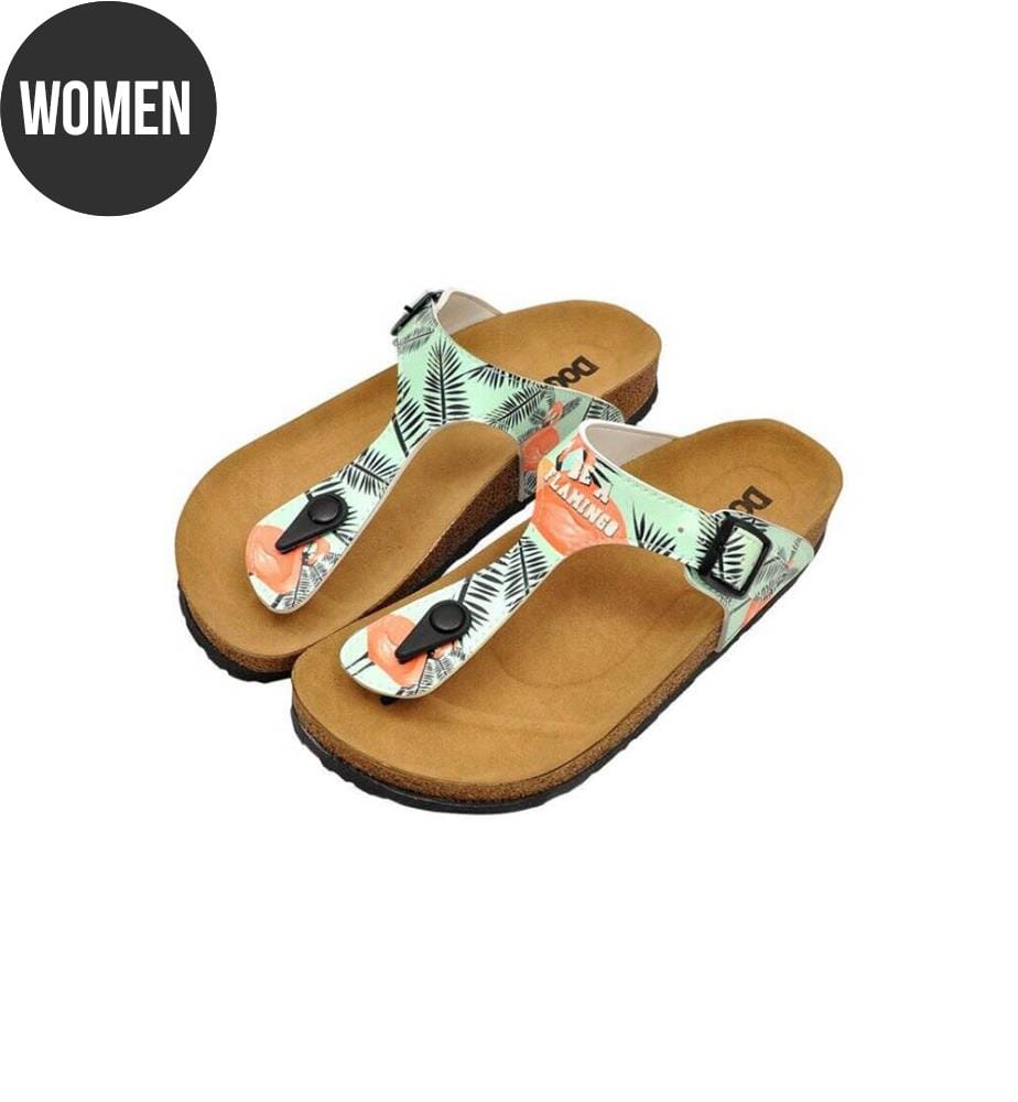 Pantofole in pelle vegana color turchese - Be a Flamingo Design