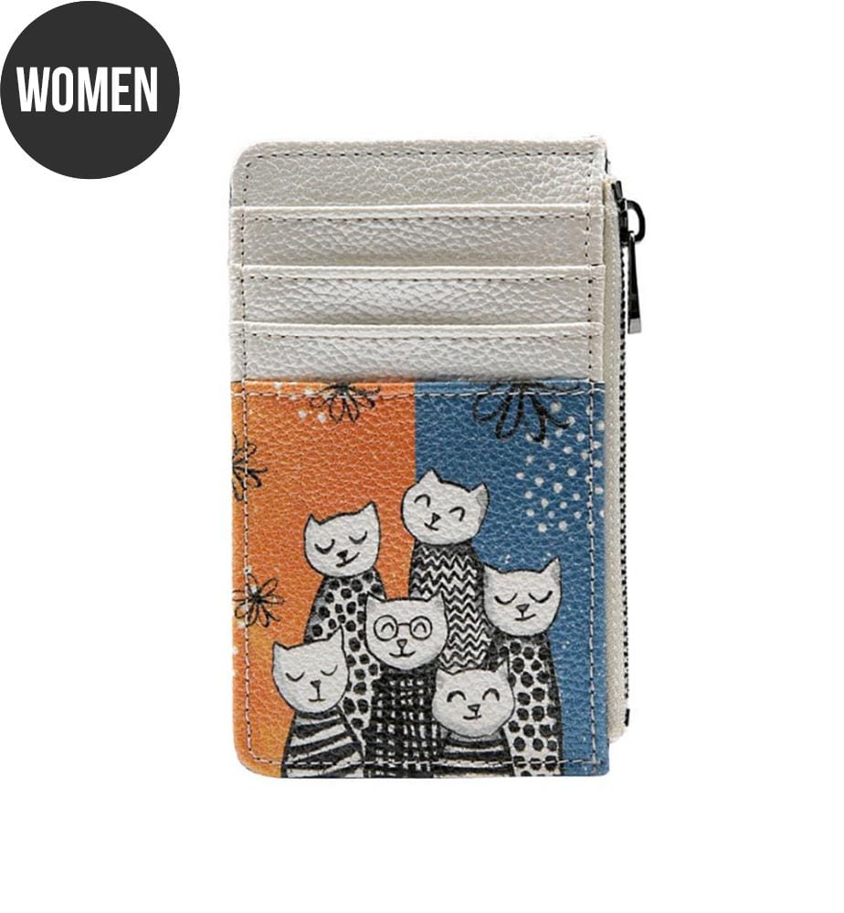 Mehrfarbige Brieftasche - Familienporträt-Design