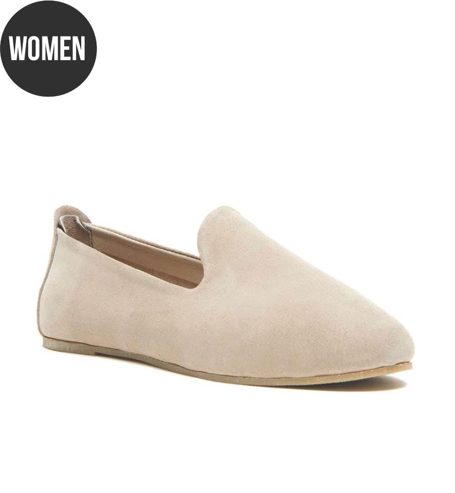 Leder Freizeitschuhe - Beige-Wildleder