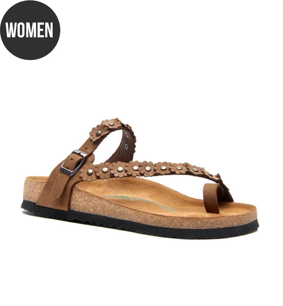 Ledersandalen mit anatomisch geformtem Korkfussbett - Sand