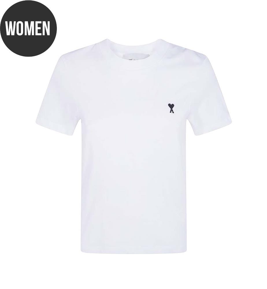 „Quota Ami De Coeur“ T-Shirt mit Kontraststreifen – Weiss