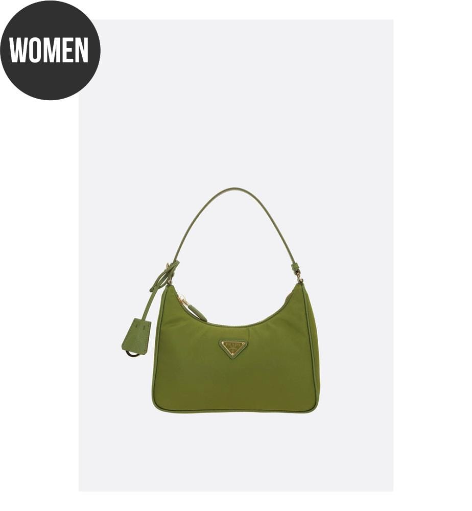 Mini sac Re-Edition 2005 en Re-Nylon et Saffiano – Vert