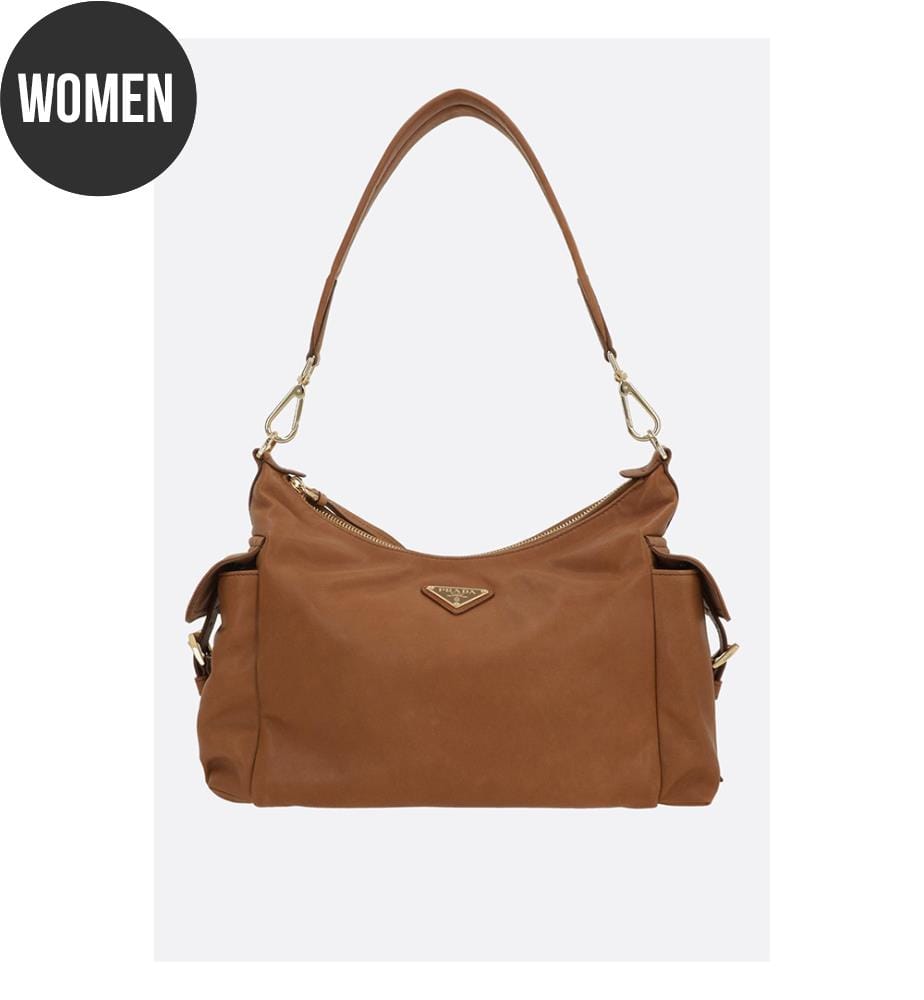 Grand sac transversal Explore en nappa – Caramel