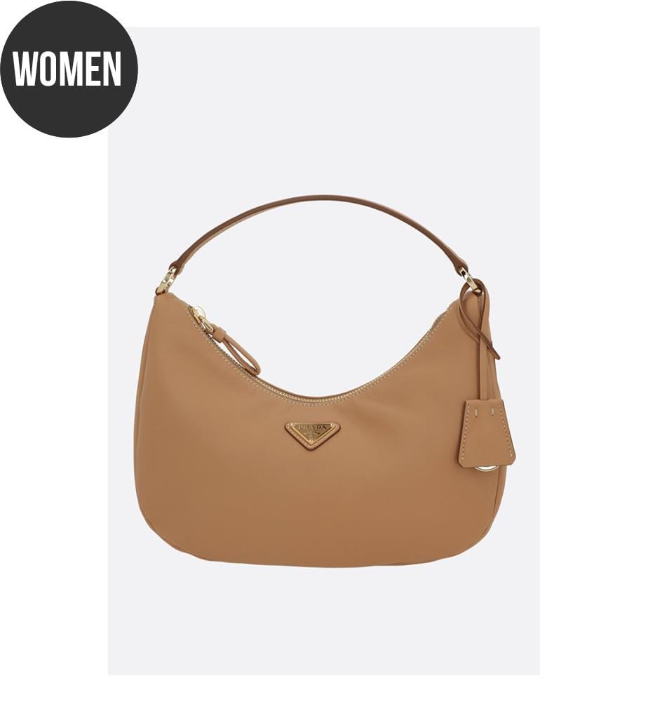 Sac hobo moyen en cuir souple – Beige