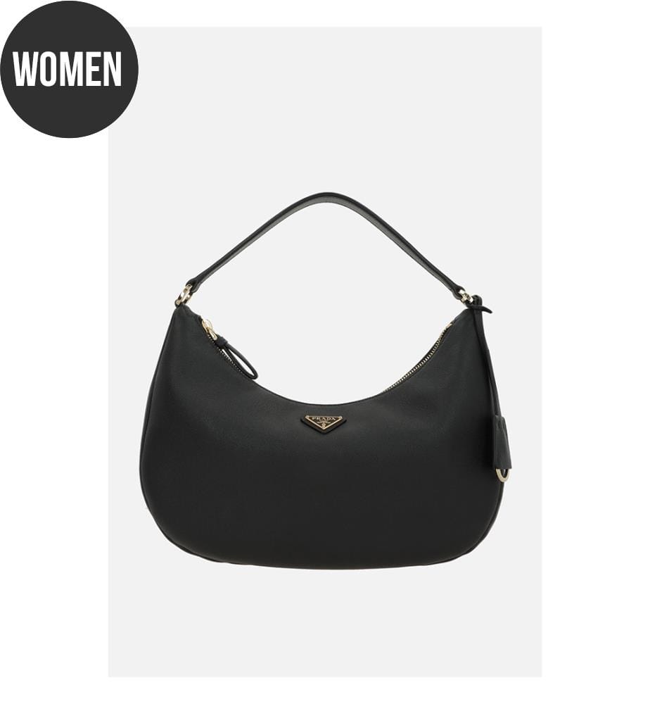 Sac hobo moyen cuir souple - Noir