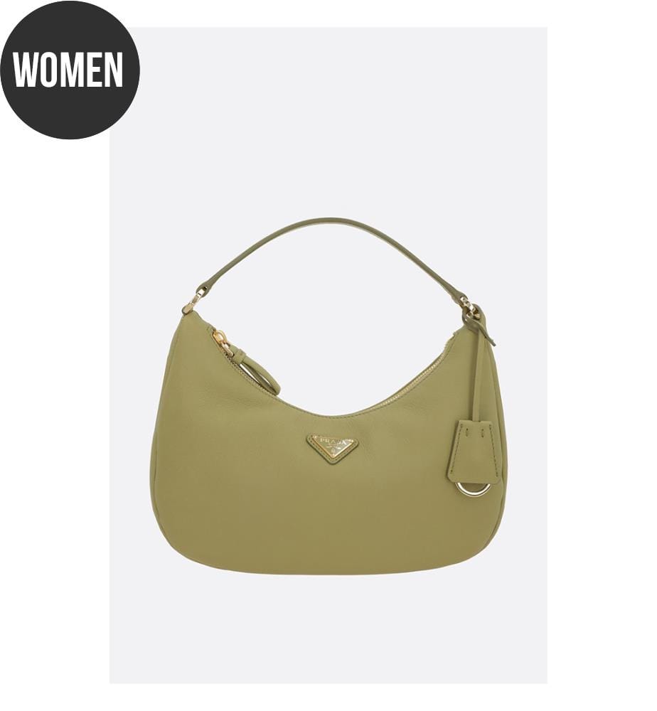 Petit sac hobo en cuir souple – Vert clair