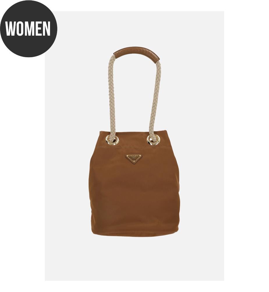 Petit sac seau Mariner en Re-Nylon – Marron