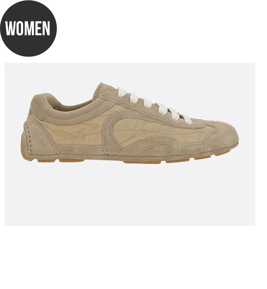 Basket Montecarlo Re-Edition 2005 en nylon et daim – Beige