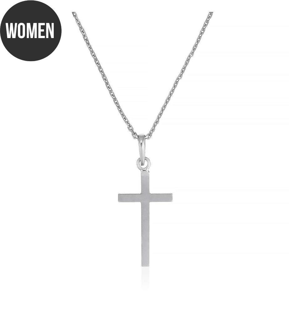 Anhänger Croix Croyance - Weissgold 375/1000