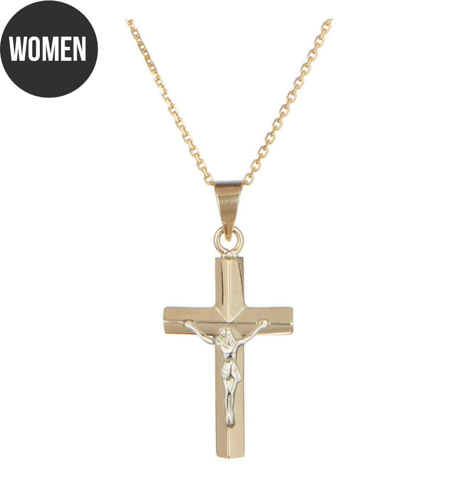Ciondolo Croix de Jésus - Oro Giallo 375/1000