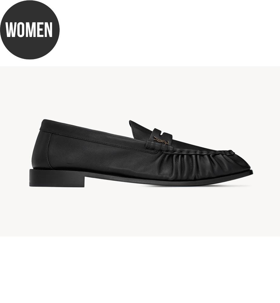 Soft, matt leather loafers – Black