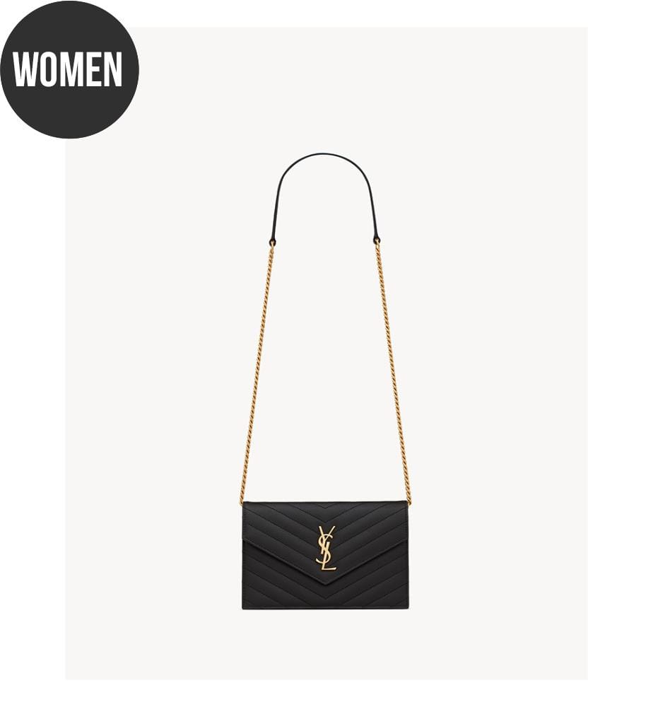 Portafoglio con catena Cassandre Envelope - Nero