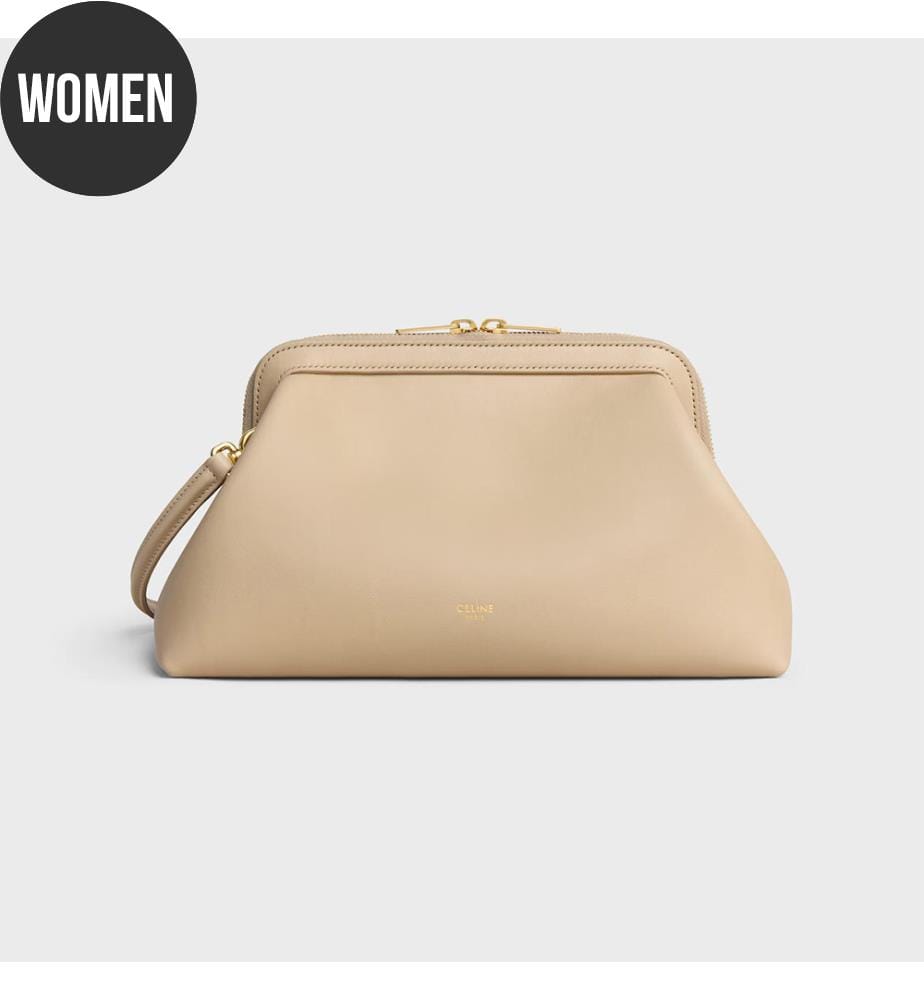 Tasche aus Kalbsveloursleder – Dunkles Elfenbein