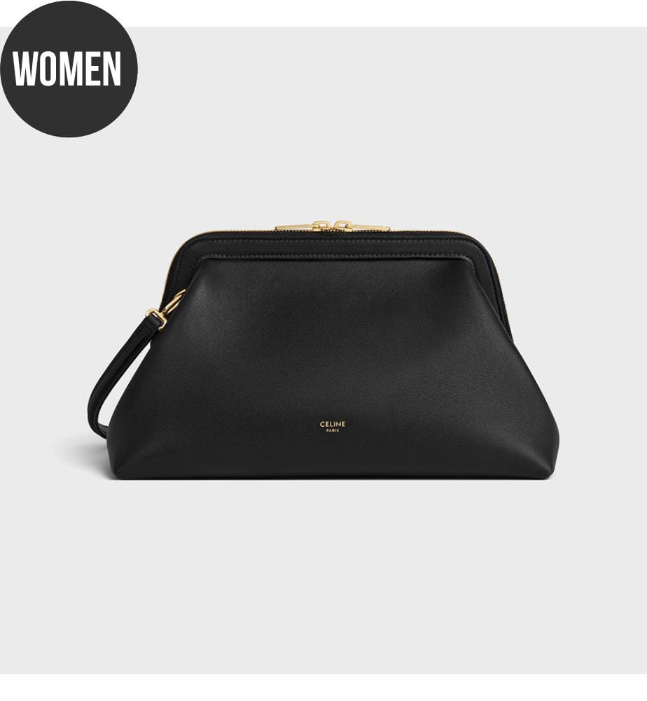 Tasche aus Kalbsveloursleder – Schwarz