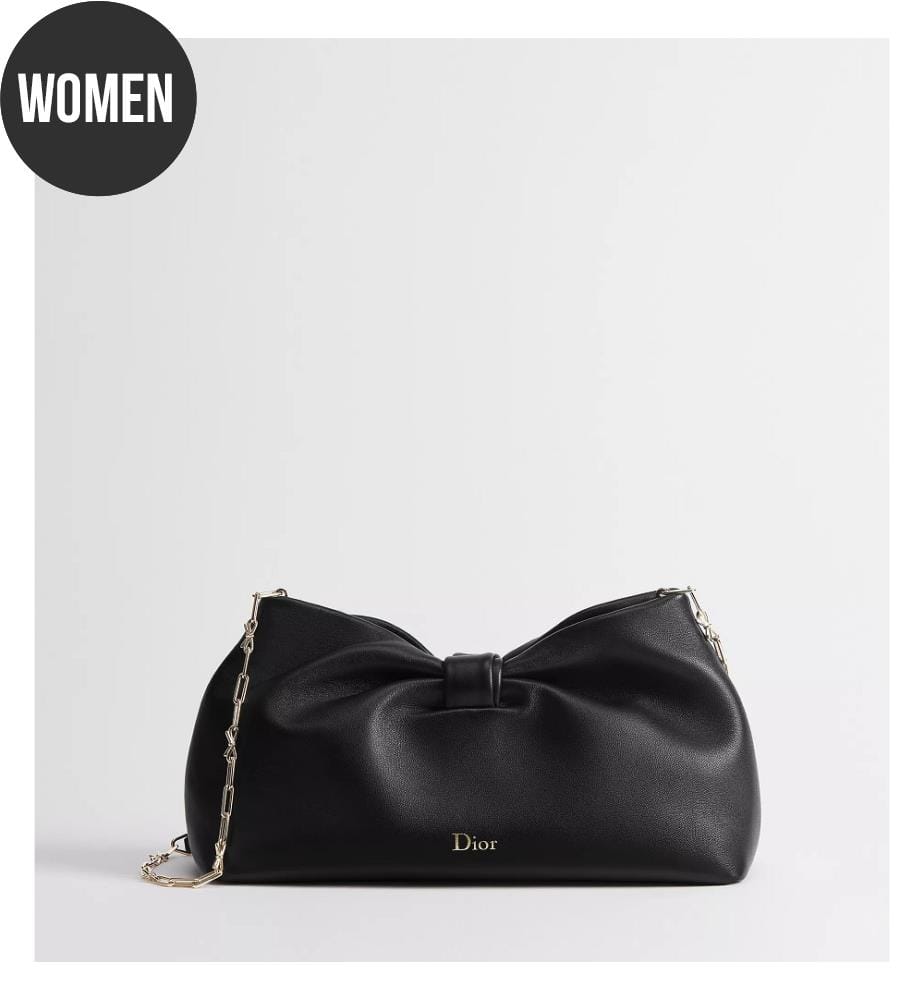 Handtasche aus Lammleder – Schwarz