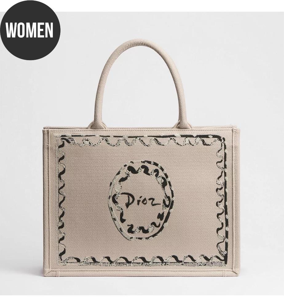 Book Tote-Tasche aus Kalbsleder – Beige, mehrfarbig