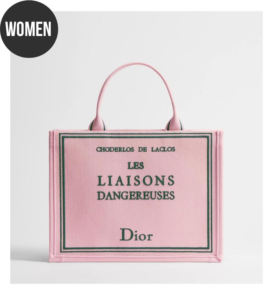 Book Tote-Tasche aus Kalbsleder – Rosa, mehrfarbig