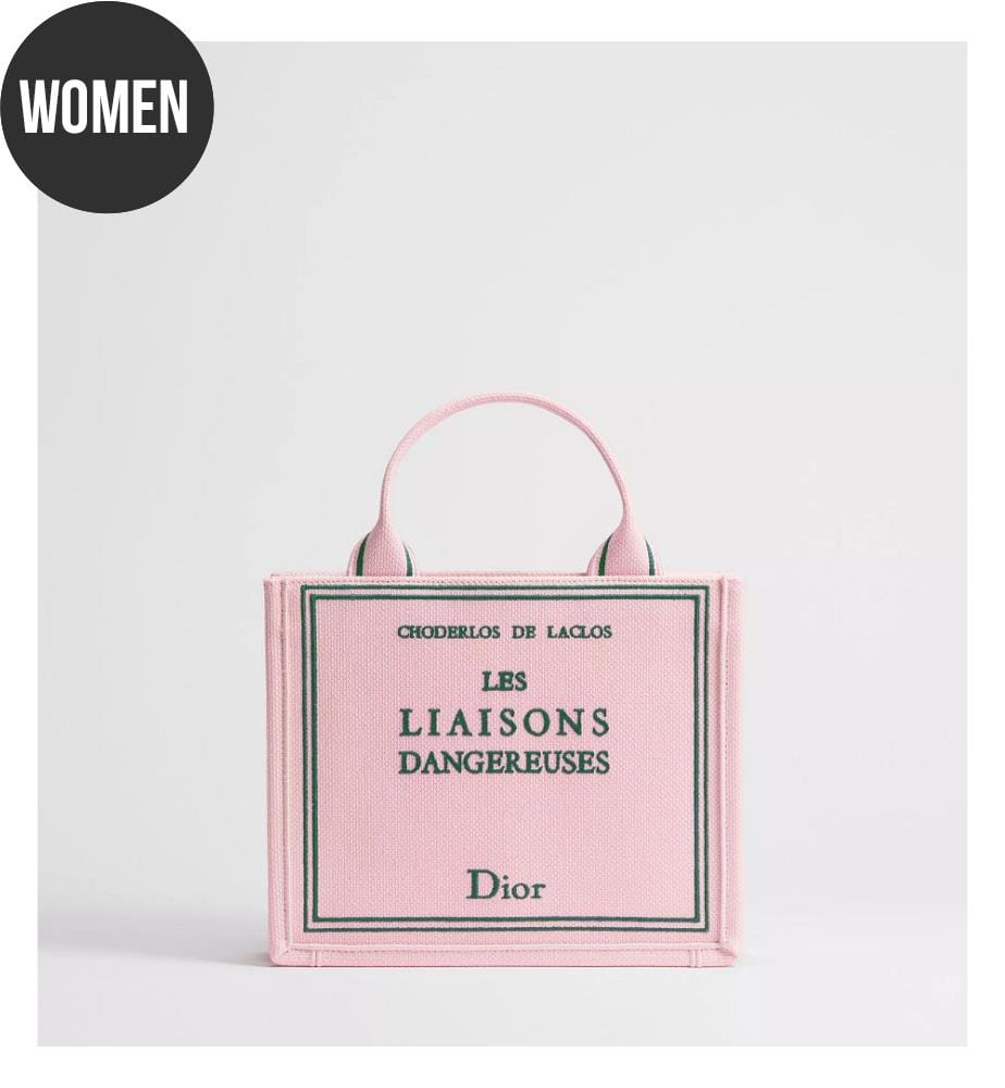 Book Tote bag in calfskin – Rosa Multicolor