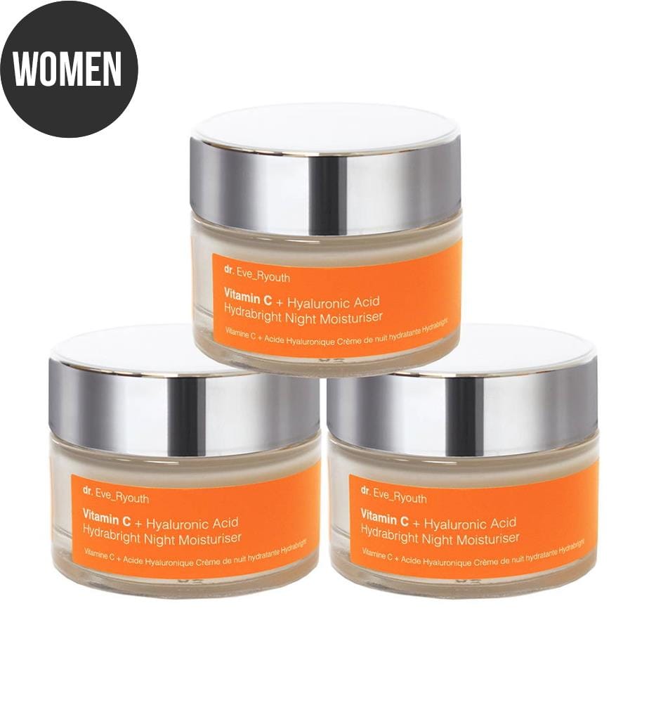 Feuchtigkeits-Nachtcreme Vitamin C + Hyaluronic Acid - 3 x 50 ml