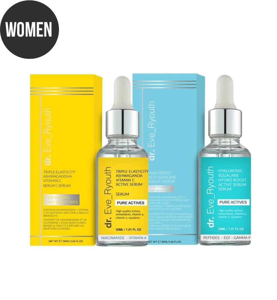 Hyaluronsäure Squalane Hydro Boost active Serum + Triple Elasticity Ashwaganda Vitamin C Powerful Active Serum - 2 x 30 ml