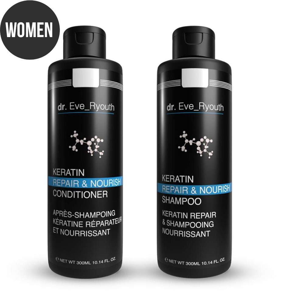 Keratin Repair & Nourish Shampoo + Keratin Repair & Nourish Conditioner - 2 x 300 ml